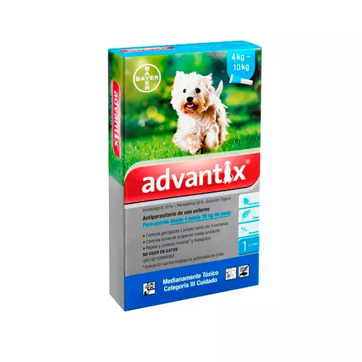 Pipeta antipulgas Advantix 1ml (4 a 10kg)