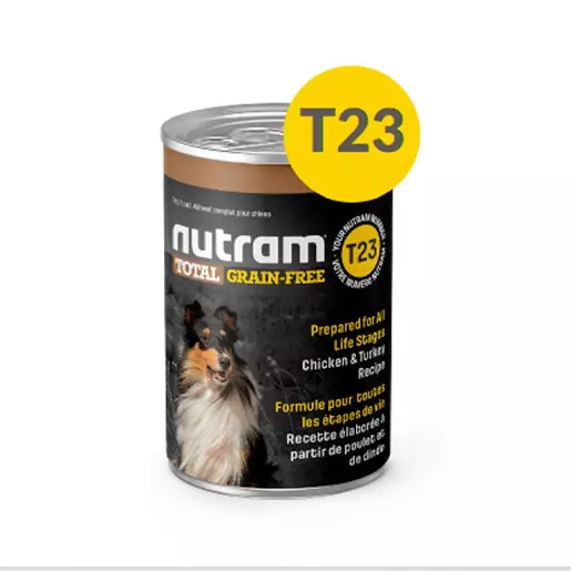 Comida en lata Nutram - T23 Total Grain Free Chicken & Turkey Dog