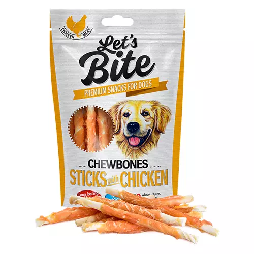 Snacks Let’s Bite Chewbones - Sticks with Chicken