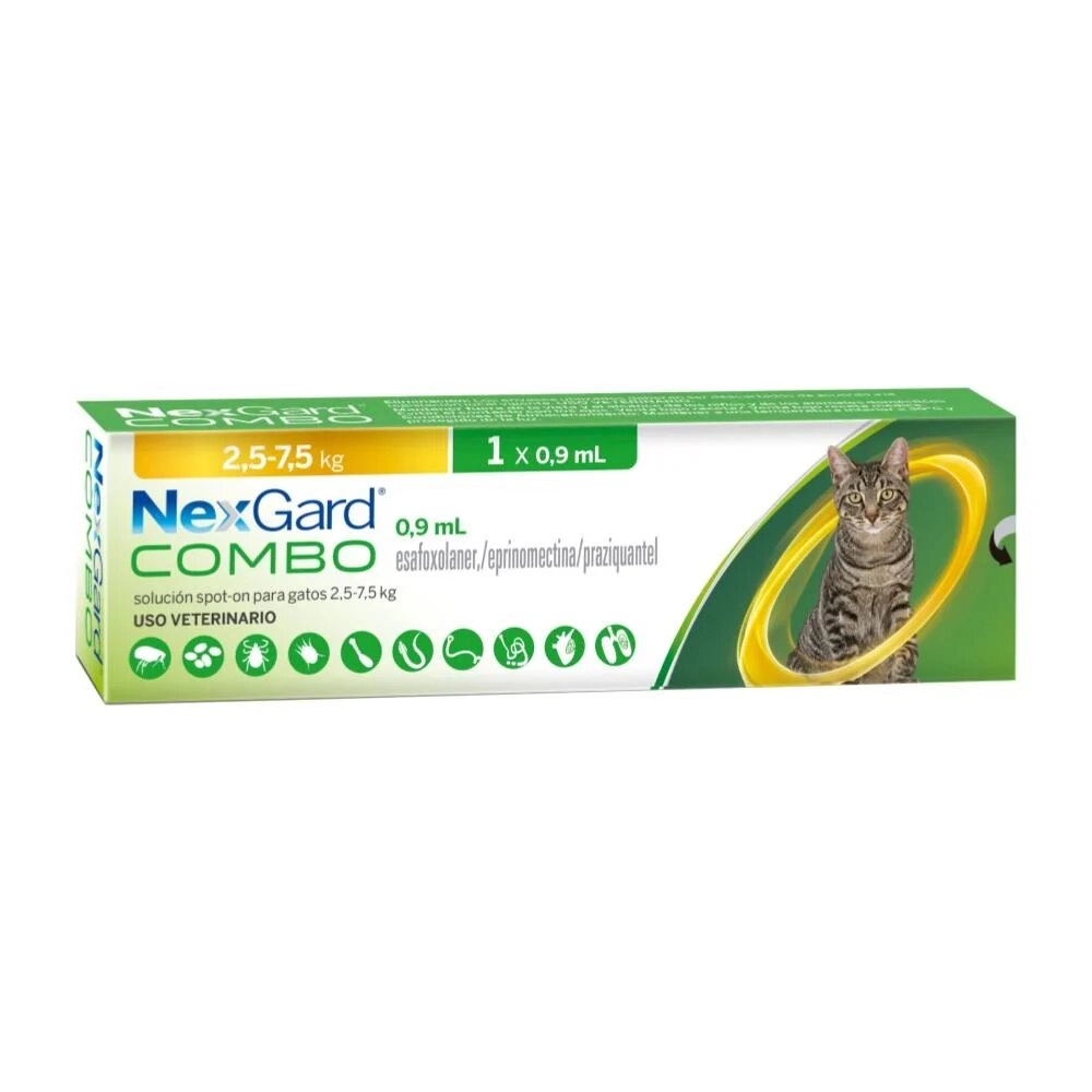 Nexgard Combo Cat 0.9ml hasta 2.5 a 7.5kg