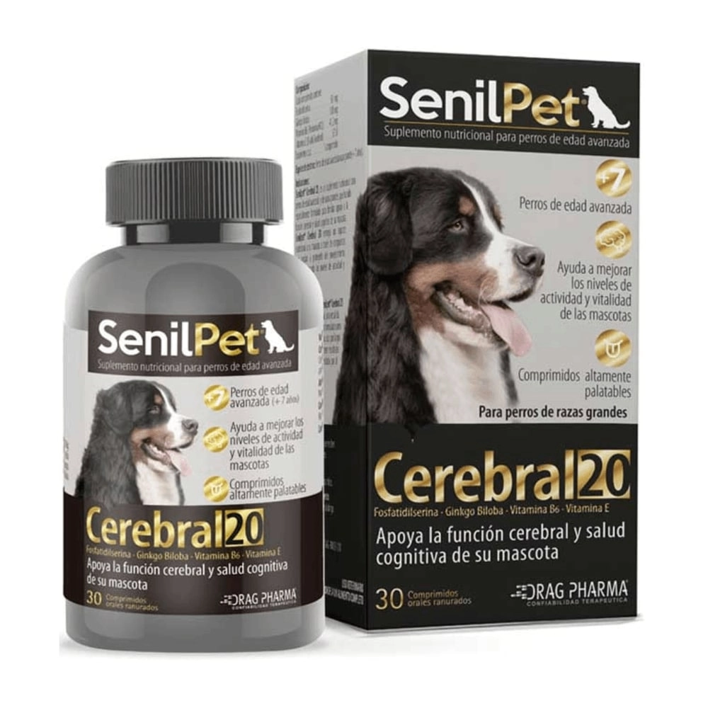 SenilPet Cerebral 20 Suplemento para perros senior