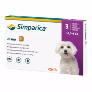 Simparica Antipulgas 10 mg (2.5 a 5 kg)