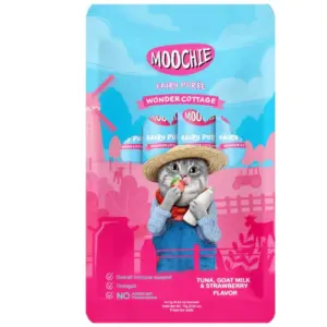 Moochie Sabor Atún, Leche De Cabra Y Fresa.