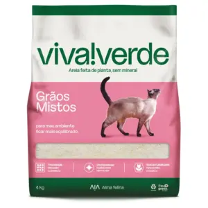 Arena para gato viva verde 4 kg Granos Mixtos